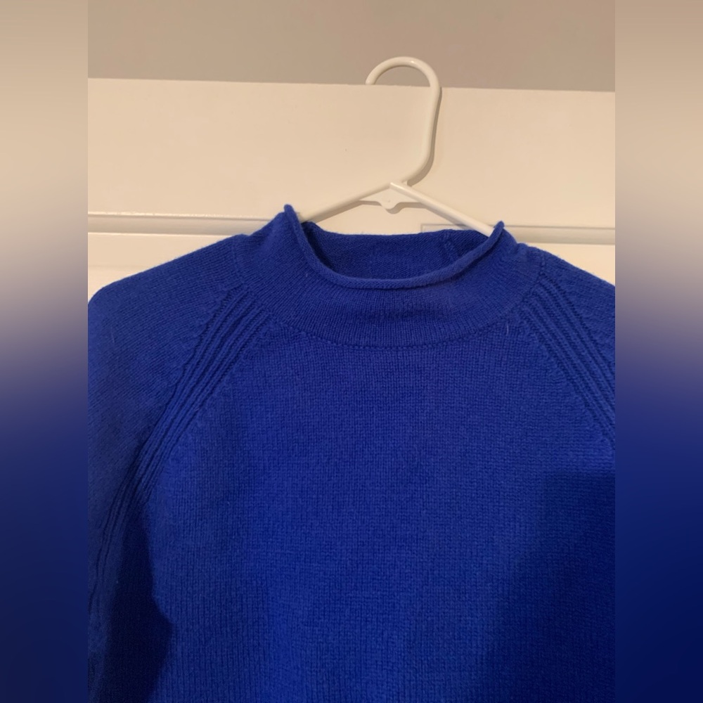 J.Crew Always rollneck blue wool sweater size large